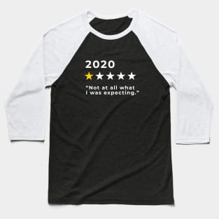 2020 - 1 star review.  "Not at all what I was expecting." Baseball T-Shirt